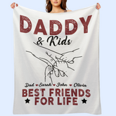 Best Friends For Life - Couverture personnalisée personnalisée pour la famille - Fête des pères, cadeau d'anniversaire pour papa
